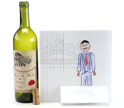 Lot # 262: The Gifted - Reeva and Quinn's Wine Bottle with Quinn's Son's Pictures