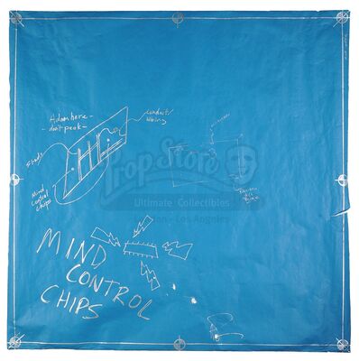 Lot # 8: Episode "Alcatraz Escape" (2003, E8): Episode Blueprint Signed by Adam Savage - Mind Control Chips
