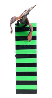 Lot # 27: Various Episodes: Green and Black Board with Dinosaur from Blueprint Room