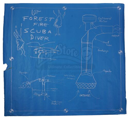 Lot # 44: Episode "Scuba Diver and Car Capers" (2004, E15): Episode Blueprint - Forest Fire Scuba Driver