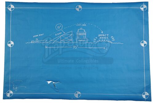 Lot # 47: Episode "James Bond, Part 1" (2008, E95): Signed by Adam Savage Episode Blueprint - Bottle Rocket Blast Off