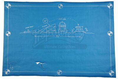 Lot # 47: Episode "James Bond, Part 1" (2008, E95): Signed by Adam Savage Episode Blueprint - Bottle Rocket Blast Off