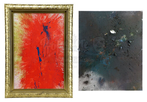 Lot # 54: Episode "Painting with Explosives/Bifurcated Boat" (2013, E205): Two Paintings with Explosives Paintings