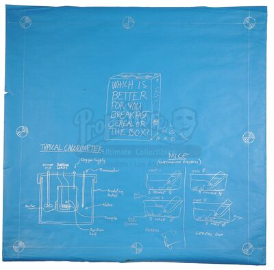 Lot # 58: Episode "Steam Cannon" (2006, E55): Episode Blueprint Signed by Adam Savage - Breakfast Cereal or The Box