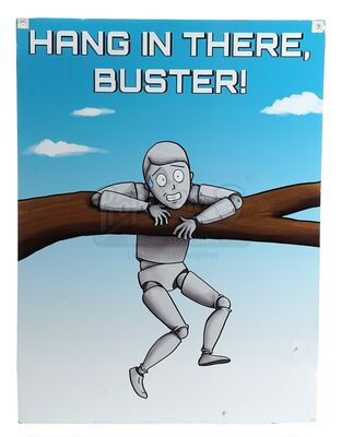 Lot # 72: Various Episodes (2019): Hang In Buster Poster from MythBusters Jr.