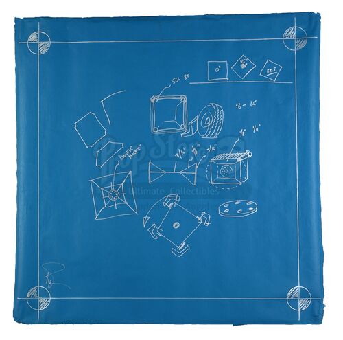 Lot # 82: Episode "Square Wheels" (2007, E81): Episode Blueprint Signed by Adam Savage - Square Wheels