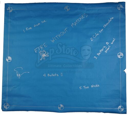 Lot # 90: Episode "Shredded Plane, Fire without Matches" (2006, E45): Episode Blueprint Signed by Adam Savage - Fire Without Matches