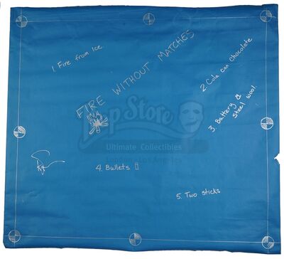 Lot # 90: Episode "Shredded Plane, Fire without Matches" (2006, E45): Episode Blueprint Signed by Adam Savage - Fire Without Matches