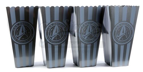 Lot # 154: 'Calypso' (Star Trek: Short Treks, 102)/'Forget Me Not' (Star Trek: Discovery, 304) - Four U.S.S. Discovery Popcorn Boxes
