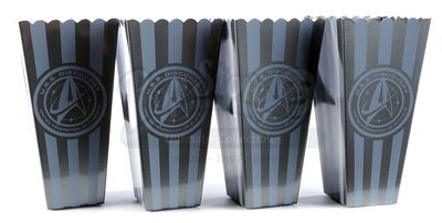 Lot # 154: 'Calypso' (Star Trek: Short Treks, 102)/'Forget Me Not' (Star Trek: Discovery, 304) - Four U.S.S. Discovery Popcorn Boxes