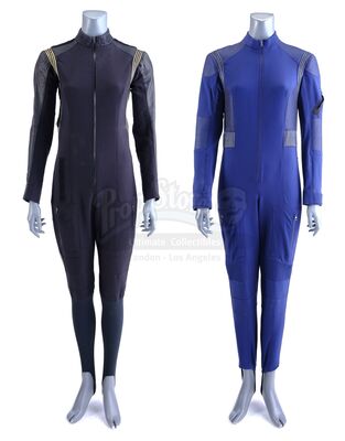 Lot # 161: Seasons 1-2 (2017-2019) - Michael Burnham's Stunt Starfleet and Mirror Universe Jumpsuits