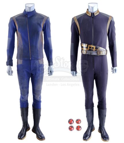 Lot # 184: Seasons 1 and 2 (2017-2019) - Ash Tyler's (Shazad Latif) Starfleet and Mirror Universe Uniforms