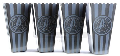 Lot # 56: 'Calypso' (Star Trek: Short Treks, 102)/'Forget Me Not' (Star Trek: Discovery, 304) - Four U.S.S. Discovery Popcorn Boxes