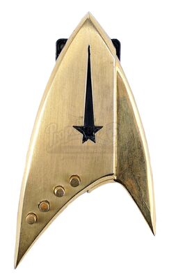 Lot # 92: Season 2 (2019) - Christopher Pike's (Anson Mount) Hero Captain-Rank Starfleet Command Badge
