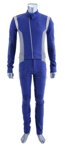 Lot # 13: 'The Vulcan Hello' (101)/'Battle at the Binary Stars' (102) - Saru's (Doug Jones) Science Uniform