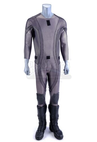 Lot # 76: 'The Red Angel' (210)/'Through the Valley of Shadows' (212) - Spock's Stunt Biosuit
