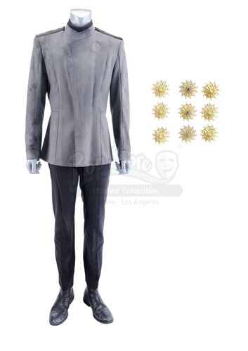 Lot # 102: 'Through the Valley of Shadows' (212) - Christopher Pike's Stunt Distressed Fleet Captain Uniform