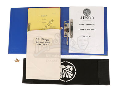 Lot #415 - 47 RONIN (2013) - Mika's (Ko Shibasaki) Carved Bird, Hiroyuki Sanada's Chair Back, a Script and a Storyboard File