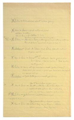 Lot #335 - STAR WARS: THE EMPIRE STRIKES BACK (1980) - Handwritten George Lucas Scene Outline