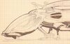 Lot #549 - DUNE (UNPRODUCED) - Pair of Hand-Drawn Ron Cobb Ornithopter Concept Sketches - 5