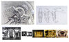 Lot #717 - JUDGE DREDD (1995) - Charles Lippincott Collection: Hand-drawn Julian Caldow Janus Lab Sketch, Printed Drawing, and Photographs