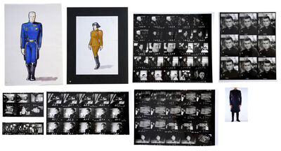 Lot #719 - JUDGE DREDD (1995) - Charles Lippincott Collection: Hand-illustrated "Hershey" Concept Artwork with Printed Judge Design and Contact Sheets