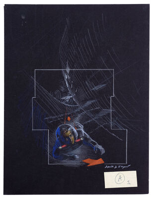 Lot #889 - STAR TREK: THE MOTION PICTURE (1979) - Hand-drawn David Negron, Sr. "Kirk Floating" Storyboard