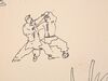 Lot #58 - BRUCE LEE - Bruce Lee's Hand-drawn Fighting Warriors Illustration - 3