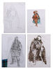 Lot #177 - HIGHLANDER (1986) - Hand-illustrated James Acheson "MacLeod", "Kurgan", and "Ramirez" Costume Designs