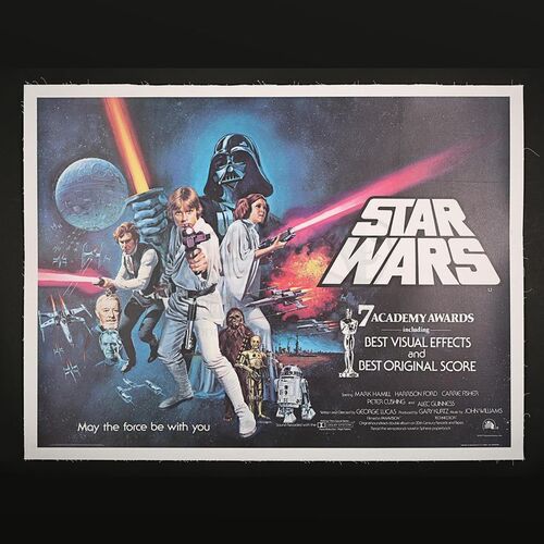 STAR WARS: A NEW HOPE (1977) - "Oscars&Acirc;&reg;" UK Quad Poster (1977)