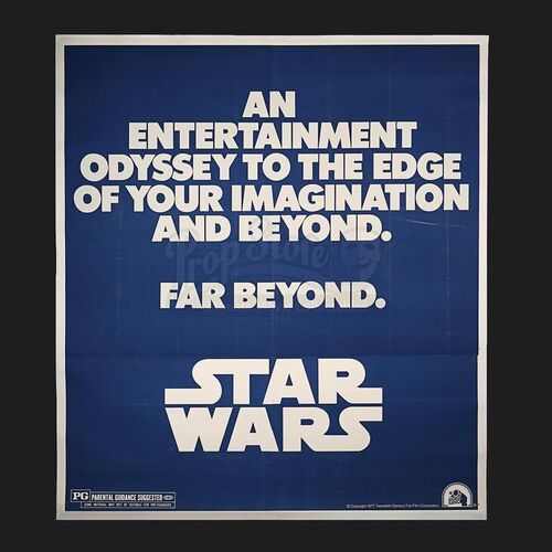 STAR WARS: A NEW HOPE (1977) - US Teaser "Entertainment Odysey" US 7-Sheet Poster (1977)