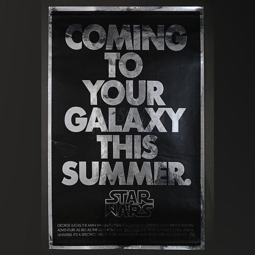 STAR WARS: A NEW HOPE (1977) - US 1-Sheet Teaser "Foil" Poster (1977)