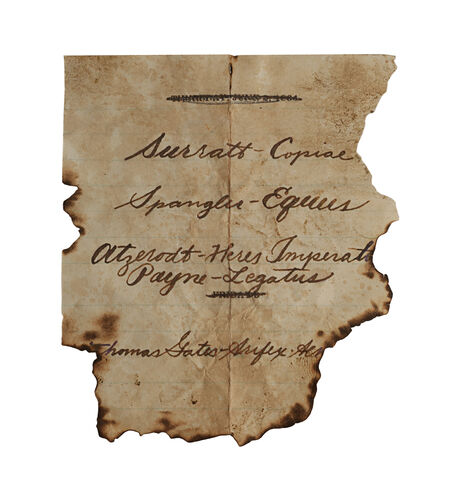 Lot #257 - NATIONAL TREASURE: BOOK OF SECRETS (2007) - The Missing Page from the Diary of John Wilkes Booth