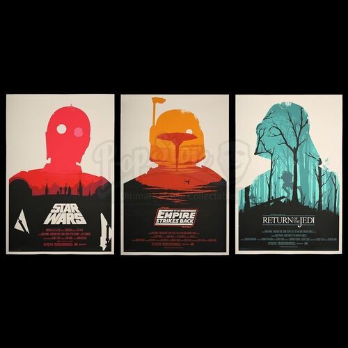STAR WARS TRILOGY (1977-83) - Three Olly Moss Posters (2010)