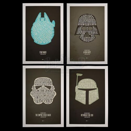 STAR WARS TRILOGY (1977-83) - Four Gerod Gibson Posters (c' 2010-11)