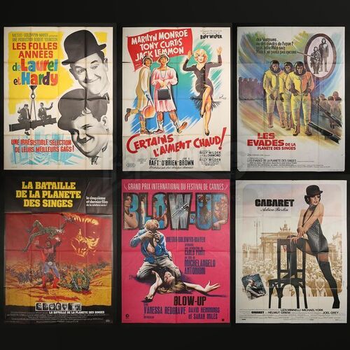 VARIOUS PRODUCTIONS - 10 French Posters (most 1960's-70's)