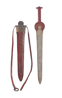 Lot #389 - TROY (2004) - Agamemnon's (Brian Cox) Hero Sword and Scabbard
