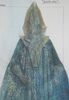 Lot #541 - DOCTOR WHO: THE THREE DOCTORS (T.V. SERIES, 1973) - Set of Hand-drawn James Acheson "Omega the Great Intergalactic Engineer" Costume Designs - 3