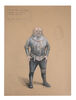 Lot #543 - DOCTOR WHO: THE TIME WARRIOR (T.V. SERIES, 1973) - Hand-painted James Acheson "Sontaran" Costume Design