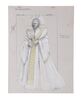 Lot #546 - DOCTOR WHO: THE DEADLY ASSASSIN (T.V. SERIES, 1976) - Pair of Hand-painted James Acheson Time Lord Costume Designs - 8
