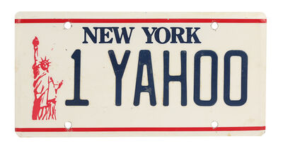Lot #589 - FREQUENCY (2000) - "1 YAHOO" Licence Plate