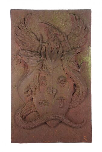 Lot #632 - HARRY POTTER AND THE CHAMBER OF SECRETS (2002) - School Wall Plaque HOD Crew Gift