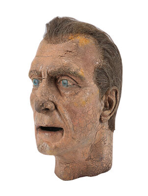 Lot #649 - THE HOUSE THAT DRIPPED BLOOD (1971) - Stuart Freeborn Collection: Philip Grayson's (Peter Cushing) Severed Head