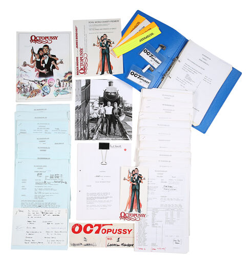 Lot #686 - OCTOPUSSY (1983) - Philip Kohler Collection: Fourth-draft Script, Behind-the-scenes Photographs and Production Paperwork