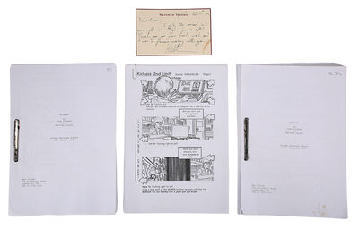 Lot #729 - KICK-ASS (2010) - Two Shooting Scripts and Printed Storyboards with Matthew Vaughn-signed Compliment Slip
