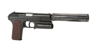 Lot #736 - KINGSMAN: THE SECRET SERVICE (2014) - Stunt Kingsman Pistol with Silencer