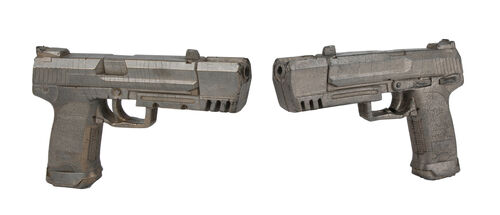 Lot #744 - LARA CROFT TOMB RAIDER: THE CRADLE OF LIFE (2003) - Lara Croft's (Angelina Jolie) Stunt H&K USP Pistols