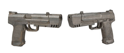 Lot #744 - LARA CROFT TOMB RAIDER: THE CRADLE OF LIFE (2003) - Lara Croft's (Angelina Jolie) Stunt H&K USP Pistols
