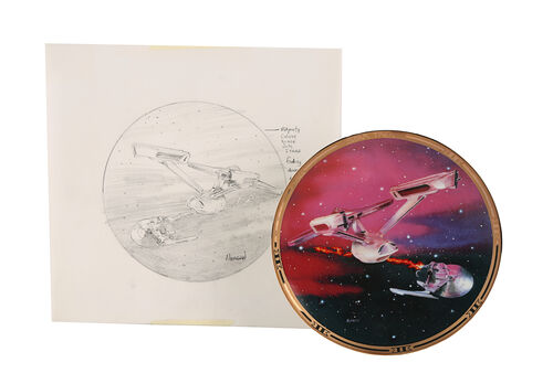 Lot #892 - STAR TREK II: THE WRATH OF KHAN (1982) - Limited-edition Commemorative Plate and Morgan Weistling Original Artwork