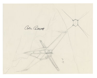 Lot #923 - STAR WARS: A NEW HOPE (1977) - Hand-drawn Colin Cantwell X-Wing Fighter Sketch